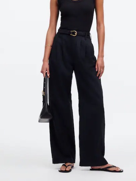 Madewell Harlow Wide Leg Petite Drapey Pants